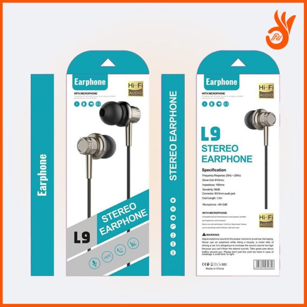 L9 Stereo Earphone HI FI AUDIO - Image 2