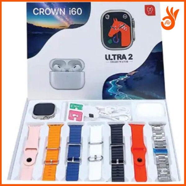 Crown i60 7in1 Ultra 2 with Wireless Earbuds