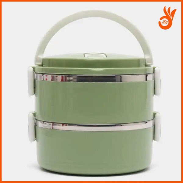 2 Layer Lunch Box Stainless Steel | Reno Deals - Image 2