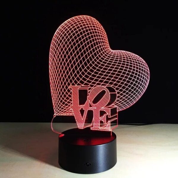 I Love You 3D Led light (3 Colours) - Image 3