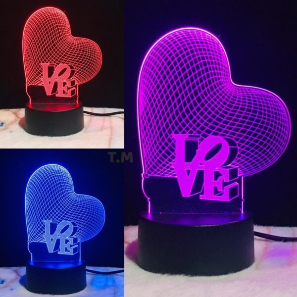 I Love You 3D Led light (3 Colours)