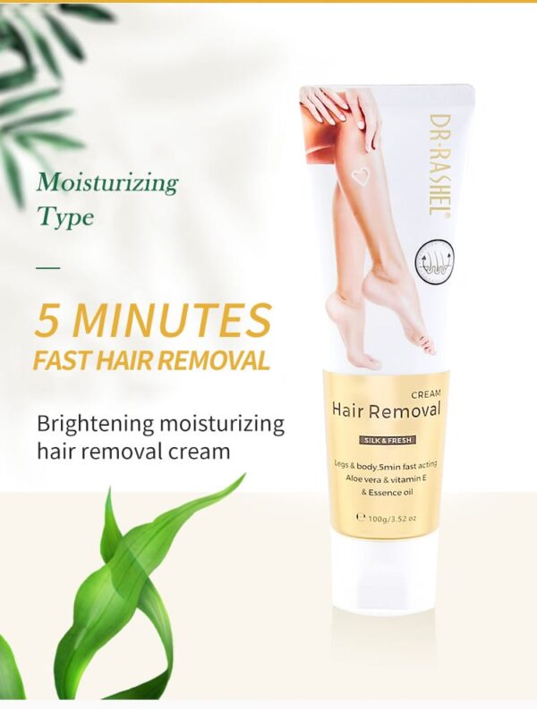 Dr. Rashel Silk & Fresh Hair Removal Cream With Aloe Vera Vitamin E & Essence Oil 100g - Image 2