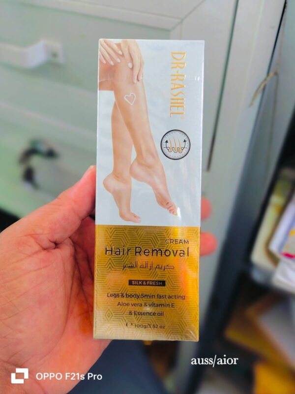 Dr. Rashel Silk & Fresh Hair Removal Cream With Aloe Vera Vitamin E & Essence Oil 100g - Image 4